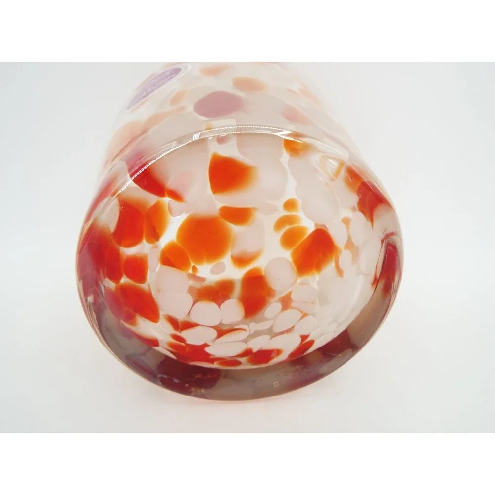 Art Glass Bowl Vase Confetti Millefiori Pattern Handmade in Poland